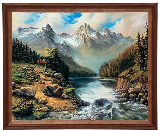 Obraz w drewnianej ramie, 40x50 cm- Bród, Wojciech Król POSTERGALERIA