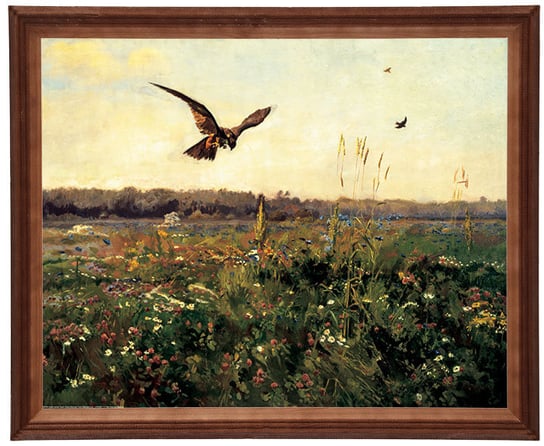Obraz w drewnianej ramie, 40x50 cm- Jastrząb pogoda, Józef Chełmoński POSTERGALERIA