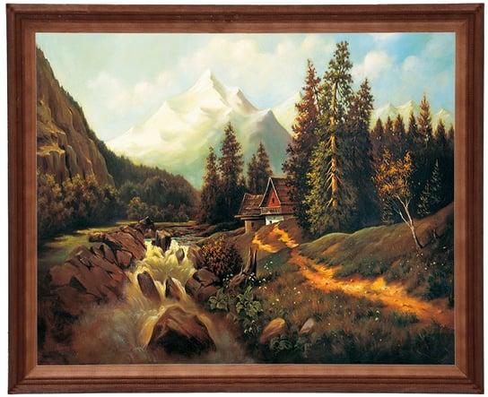 Obraz w drewnianej ramie, 40x50 cm- Potok w dolinie, Marian Kaszuba POSTERGALERIA