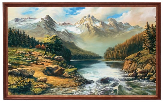 Obraz w drewnianej ramie, 60x100 cm- Bród, Wojciech Król POSTERGALERIA