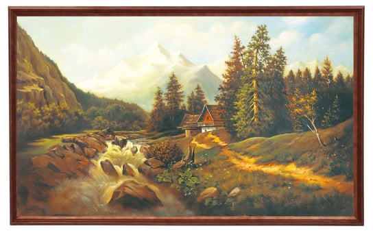 Obraz w drewnianej ramie, 60x100 cm- Potok w dolinie, Marian Kaszuba POSTERGALERIA