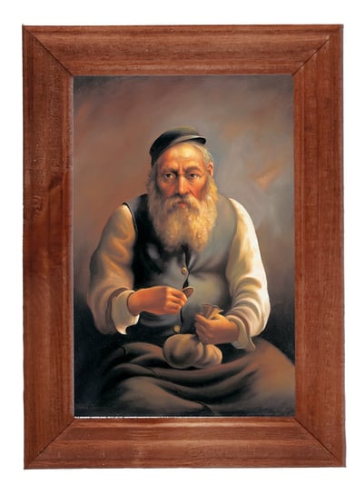Obraz w drewnianej ramie, o wymiarach 10x15 cm - Żyd III, Marian Kaszuba POSTERGALERIA