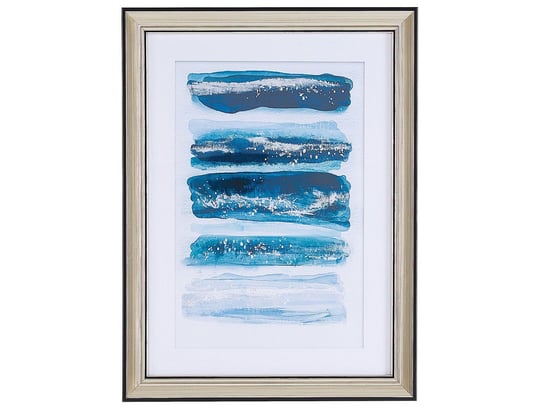 Obraz w ramie 30 x 40 cm niebieski FERATE Beliani