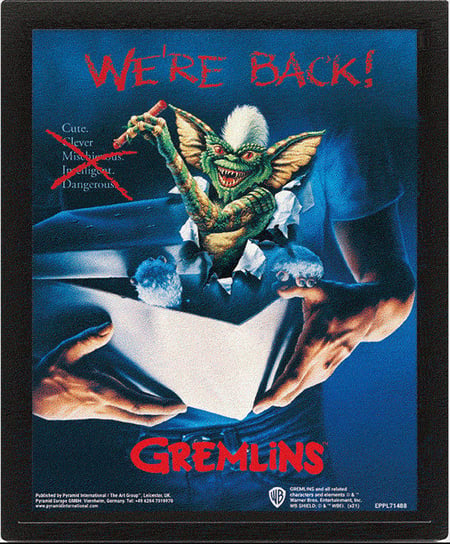 obraz w ramie 3D GREMLINS - WE'RE BACK! Pyramid