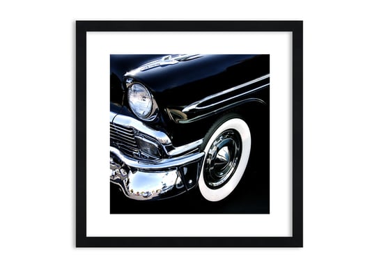 Obraz w ramie ARTTOR Klasyka w srebrze, czerni i bieli - Cadillac samochód, F1BAC50x50-1451, 50x50 cm ARTTOR