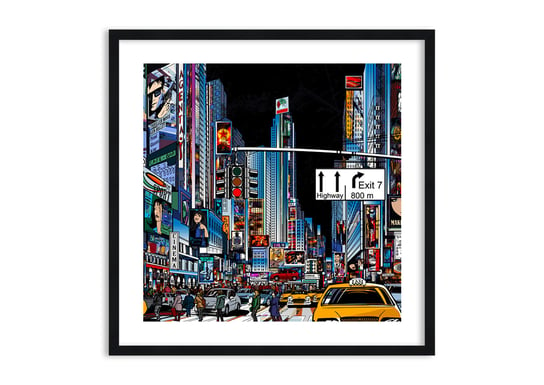Obraz w ramie ARTTOR Komiksowa wielka noc - Nowy Jork komiks, F1BAC70x70-2720, 70x70 cm ARTTOR