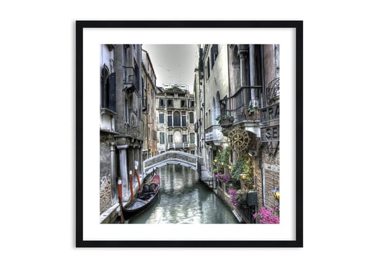 Obraz w ramie ARTTOR Od wieków w cichej zadumie - Wenecja gondola , F1BAC70x70-3522, 70x70 cm ARTTOR