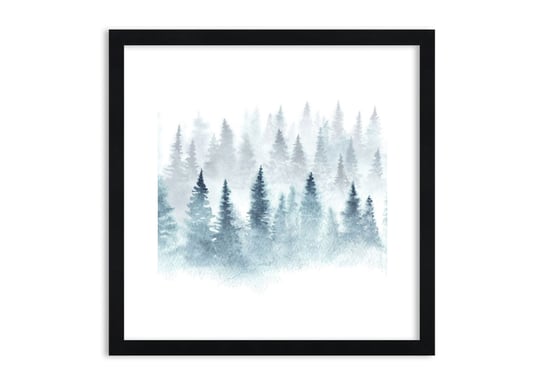 Obraz w ramie ARTTOR Otulone mgłą - pejzaż zima świerk, F1BAC50x50-3981, 50x50 cm ARTTOR