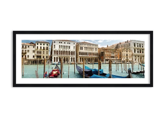 Obraz w ramie ARTTOR Pałace w błękicie - Wenecja gondola, F1BAB100x40-2705, 100x40 cm ARTTOR