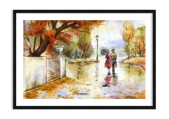 Obraz w ramie ARTTOR Romantyczna jesień w parku - spacer park jesień, F1BAA100x70-2914, 100x70 cm ARTTOR
