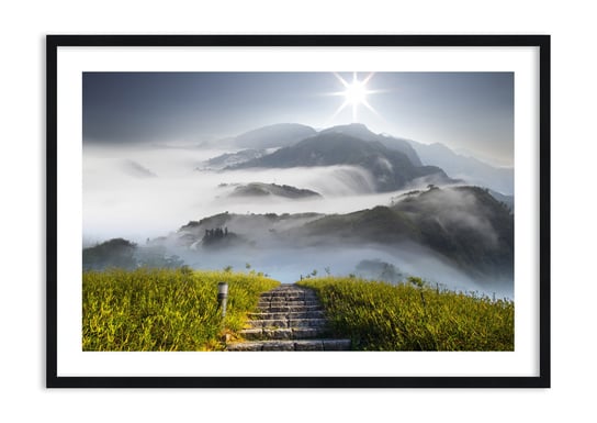 Obraz w ramie ARTTOR Wciąż w górę ku chmurom - góry droga mgła, F1BAA100x70-2478, 100x70 cm ARTTOR