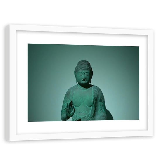 Obraz w ramie białej FEEBY, Budda w cieniu, 120x80 cm Feeby