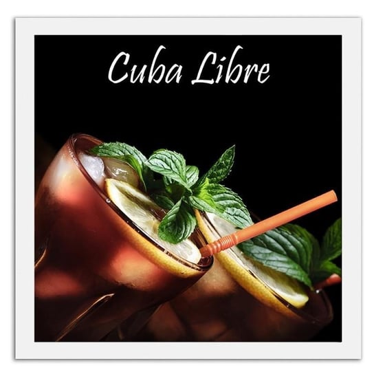 Obraz w ramie białej FEEBY Cuba libre, 30x30 cm Feeby