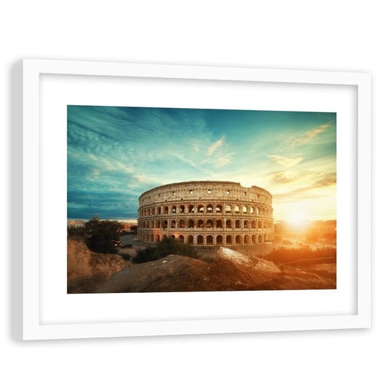 Obraz w ramie białej FEEBY, Koloseum Rzym 120x80 Feeby