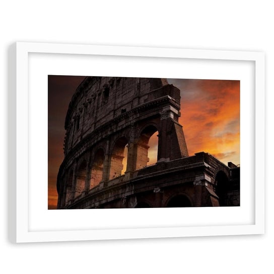 Obraz w ramie białej FEEBY, Koloseum Rzym 60x40 Feeby