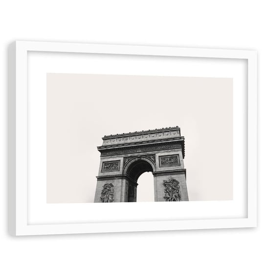 Obraz w ramie białej FEEBY, Luk Triumfalny Paryż 90x60 Feeby