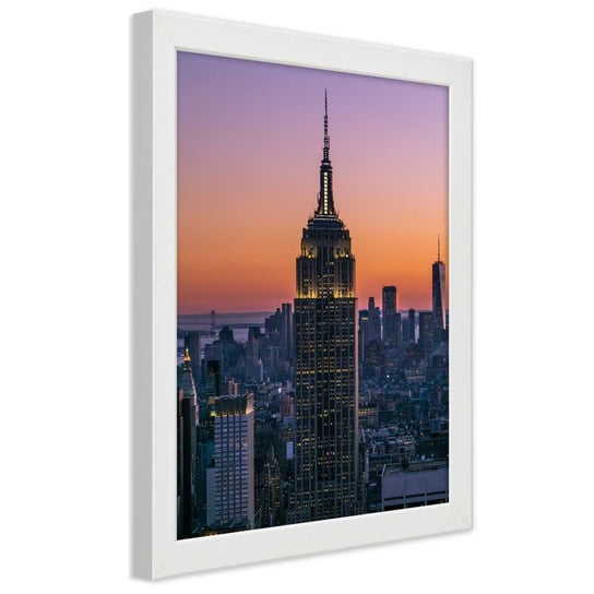 Obraz w ramie białej FEEBY, Nowy Jork Empire Miasto 20x30 Feeby