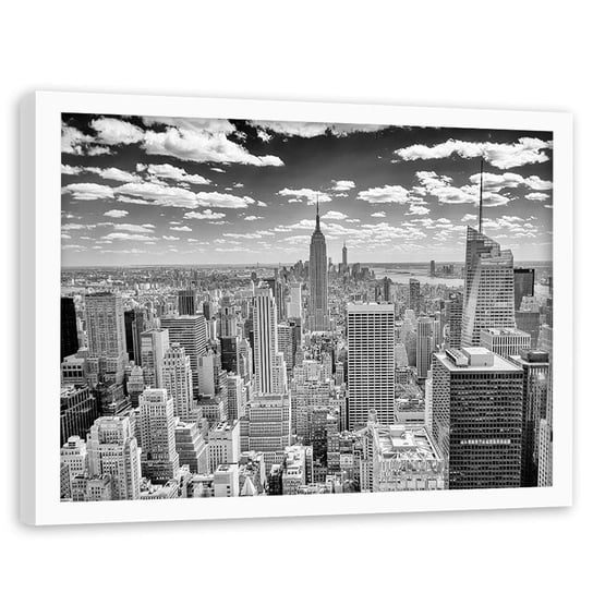 Obraz w ramie białej FEEBY, Nowy Jork Manhattan Miasto 120x80 Feeby