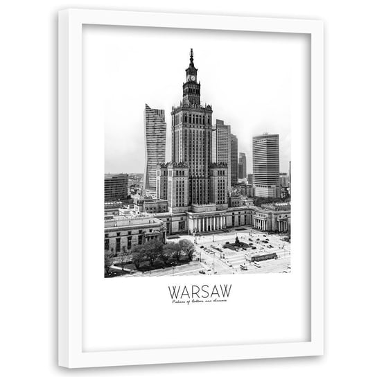 Obraz w ramie białej FEEBY, Warszawa Pałac Kultury 40x60 Feeby
