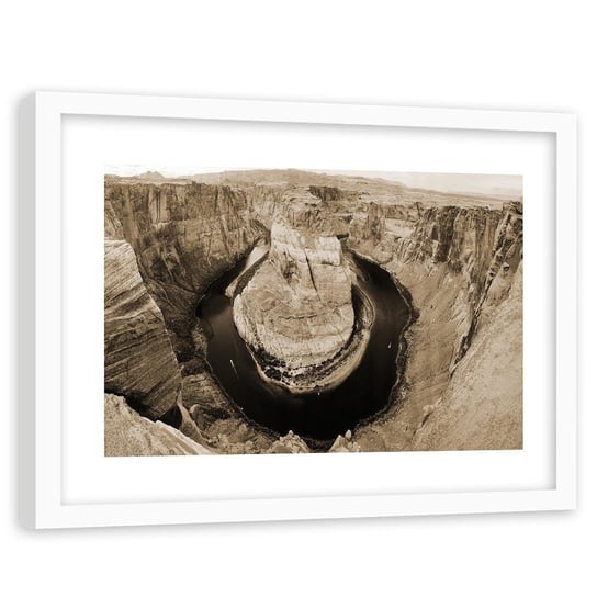 Obraz w ramie białej FEEBY, Widok na wielki kanion 1, 90x60 cm Feeby