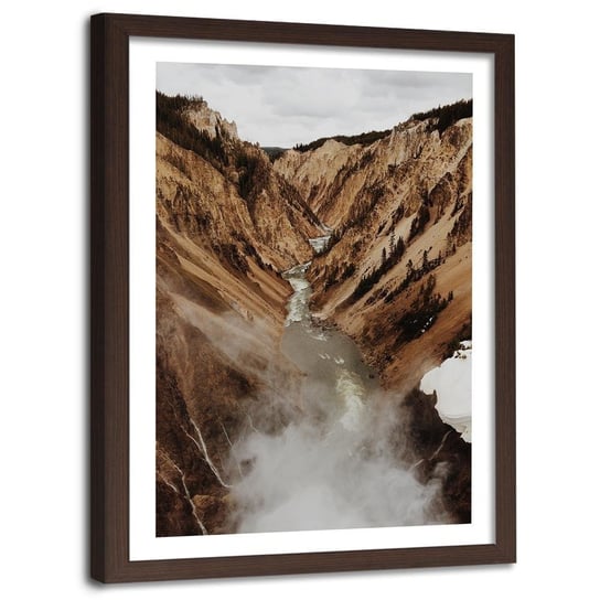 Obraz w ramie brązowej FEEBY, Góry Potok Natura Przyroda 80x120 Feeby