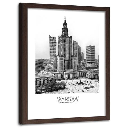 Obraz w ramie brązowej FEEBY, Warszawa Pałac Kultury 40x60 Feeby