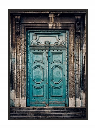 Obraz w ramie czarnej E-DRUK, Drzwi, 33x43 cm, P1568 e-druk