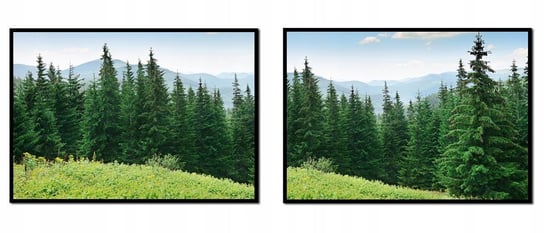 Obraz w ramie czarnej E-DRUK, Dyptyk Góry, 53x73 cm, P1012 e-druk