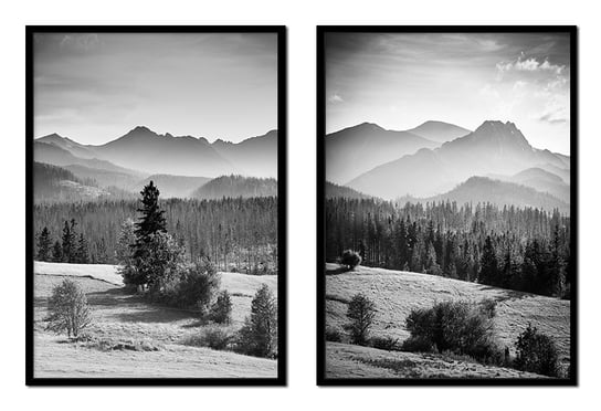 Obraz w ramie czarnej E-DRUK, Dyptyk Góry, 53x73 cm, P1390 e-druk