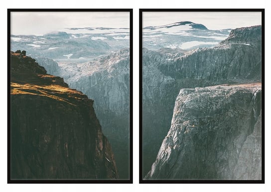 Obraz w ramie czarnej E-DRUK, Dyptyk Góry, 53x73 cm, P826 e-druk
