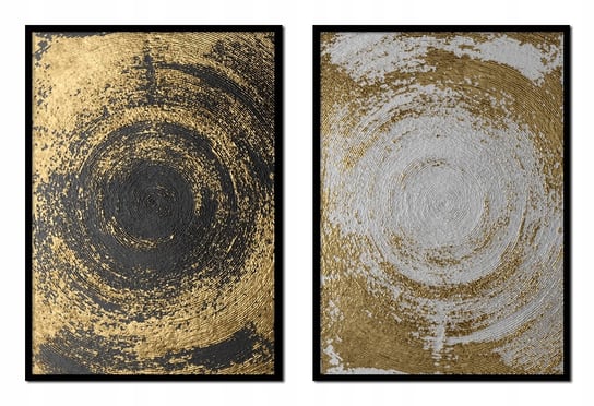 Obraz w ramie czarnej E-DRUK, Dyptyk Złoty, 33x43 cm, P1335 e-druk