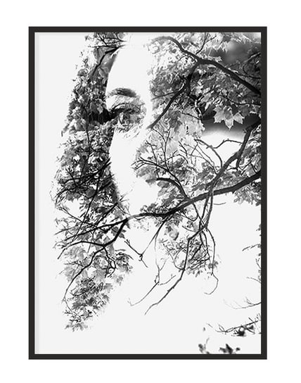 Obraz w ramie czarnej E-DRUK, Dziewczyna, 53x73 cm, P1247 e-druk