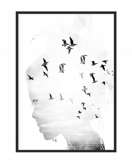 Obraz w ramie czarnej E-DRUK, Dziewczyna, 53x73 cm, P1252 e-druk