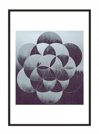 Obraz w ramie czarnej E-DRUK, Geometria, 33x43 cm, P1358 e-druk