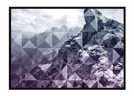 Obraz w ramie czarnej E-DRUK, Geometria Góry, 53x73 cm, P1681 e-druk