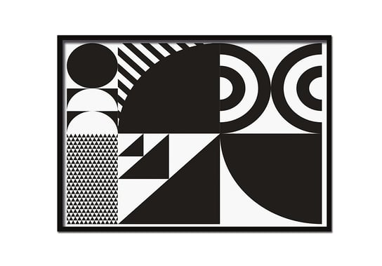 Obraz w ramie czarnej E-DRUK, Geometric, 53x73 cm, P918 e-druk