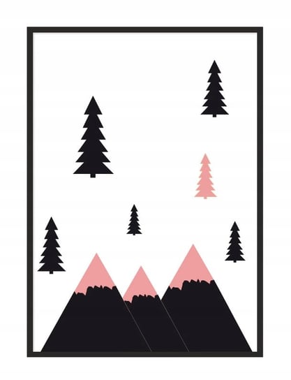 Obraz w ramie czarnej E-DRUK, Góry, 33x43 cm, P139 e-druk