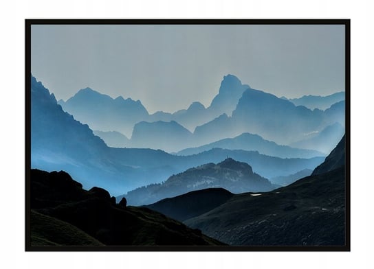 Obraz w ramie czarnej E-DRUK, Góry, 53x73 cm, P1807 e-druk