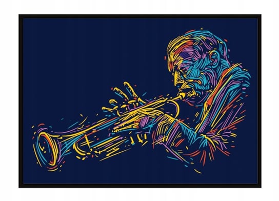 Obraz w ramie czarnej E-DRUK, Jazz, 53x73 cm, P1691 e-druk