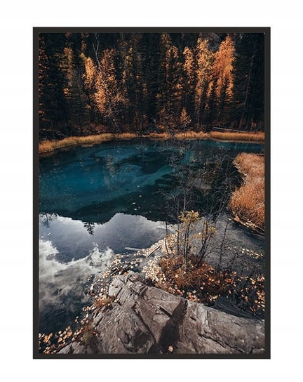 Obraz w ramie czarnej E-DRUK, Jezioro, 53x73 cm, P1170 e-druk