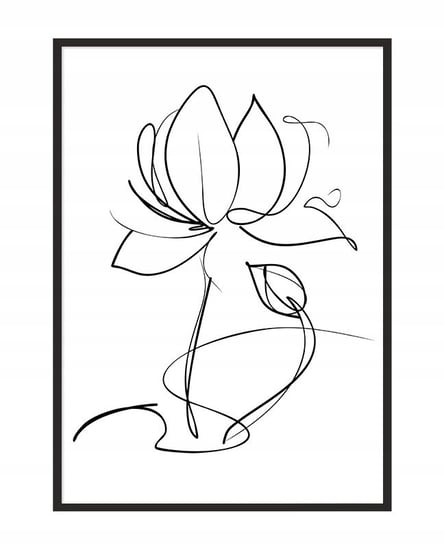 Obraz w ramie czarnej E-DRUK, Kwiat, 33x43 cm, P1067 e-druk