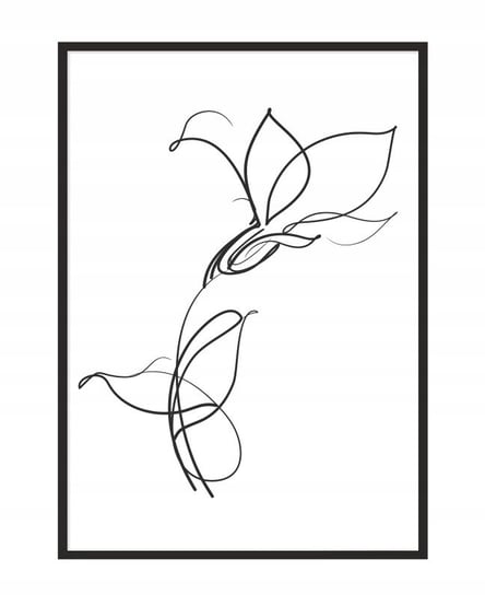 Obraz w ramie czarnej E-DRUK, Kwiat, 33x43 cm, P1068 e-druk