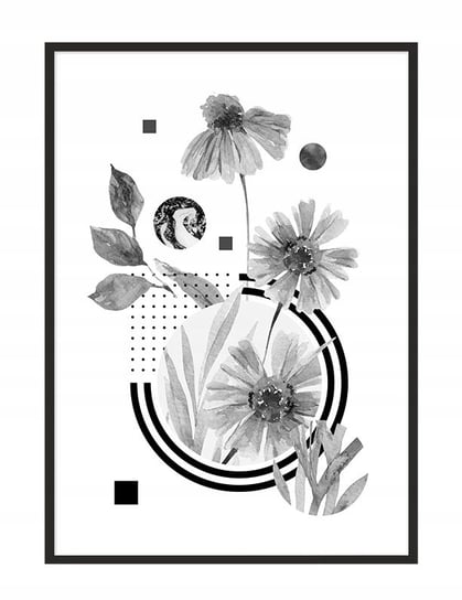 Obraz w ramie czarnej E-DRUK, Kwiaty, 33x43 cm, P996 e-druk