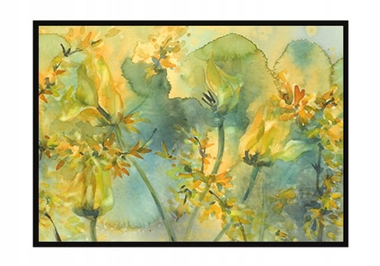 Obraz w ramie czarnej E-DRUK, Kwiaty, 53x73 cm, P1216 e-druk