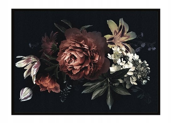 Obraz w ramie czarnej E-DRUK, Kwiaty, 53x73 cm, P1497 e-druk