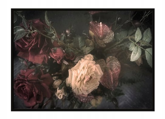 Obraz w ramie czarnej E-DRUK, Kwiaty, 53x73 cm, P1623 e-druk