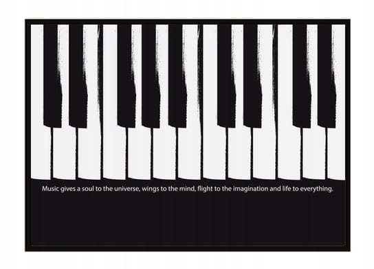 Obraz w ramie czarnej E-DRUK, Music, 33x43 cm, P1755 e-druk