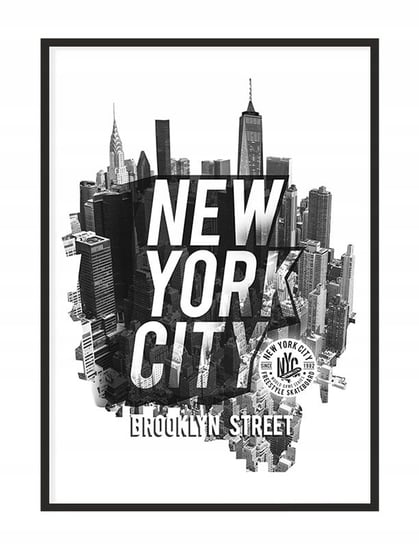Obraz w ramie czarnej E-DRUK, New York, 33x43 cm, P1085 e-druk