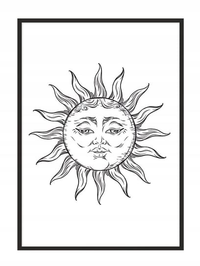 Obraz w ramie czarnej E-DRUK, Sun, 33x43 cm, P884 e-druk
