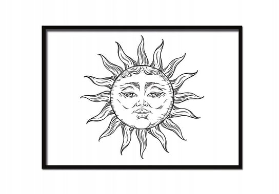 Obraz w ramie czarnej E-DRUK, Sun, 43x33 cm, P884 e-druk
